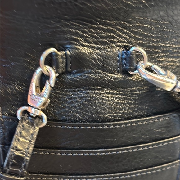 Brighton Black Leather Crossbody Bag - Picture 8 of 9